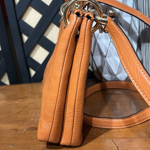 2000 Coach Orange Mia Crossbody Double Zip Compartments Hidden Snap Closure NWOT - Picture 8 of 16